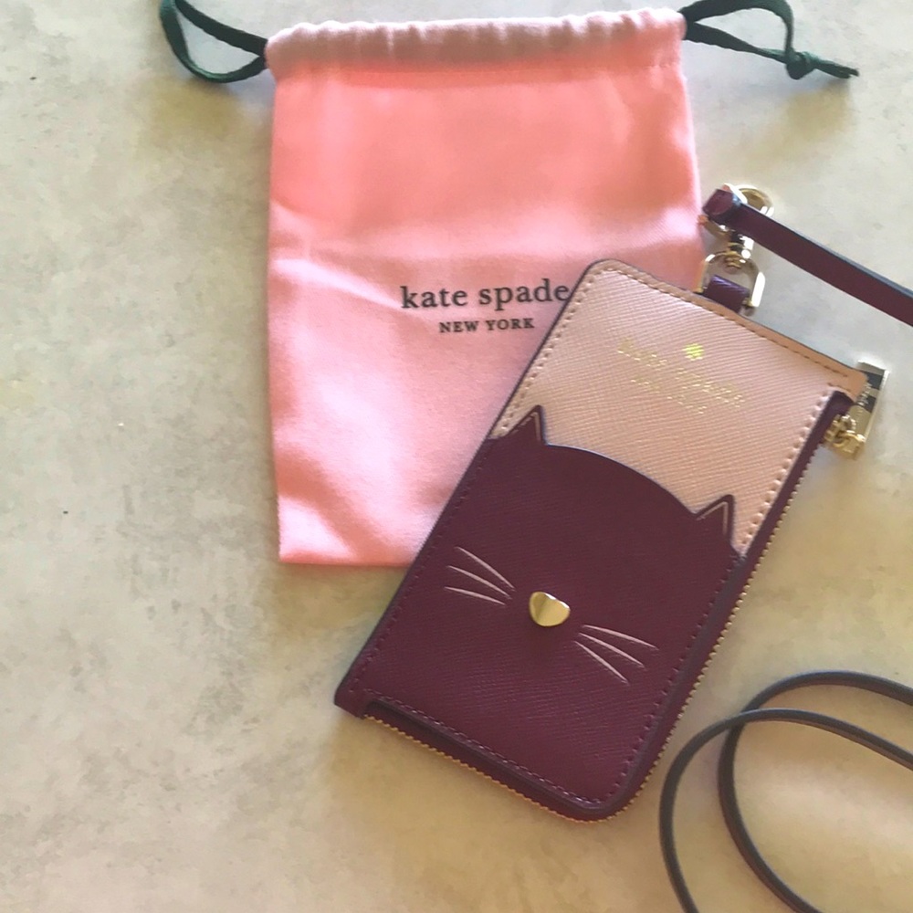 New with dust bag, Kate Spade ID zippered wallet lanyard
